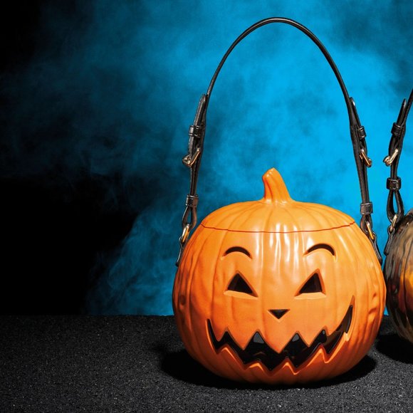 🎃 SS20 MOSCHINO COUTURE PUMPKIN TOP HANDLE ORANGE BAG HALLOWEEN TRICK / CHIC 🎃 - Picture 2 of 16